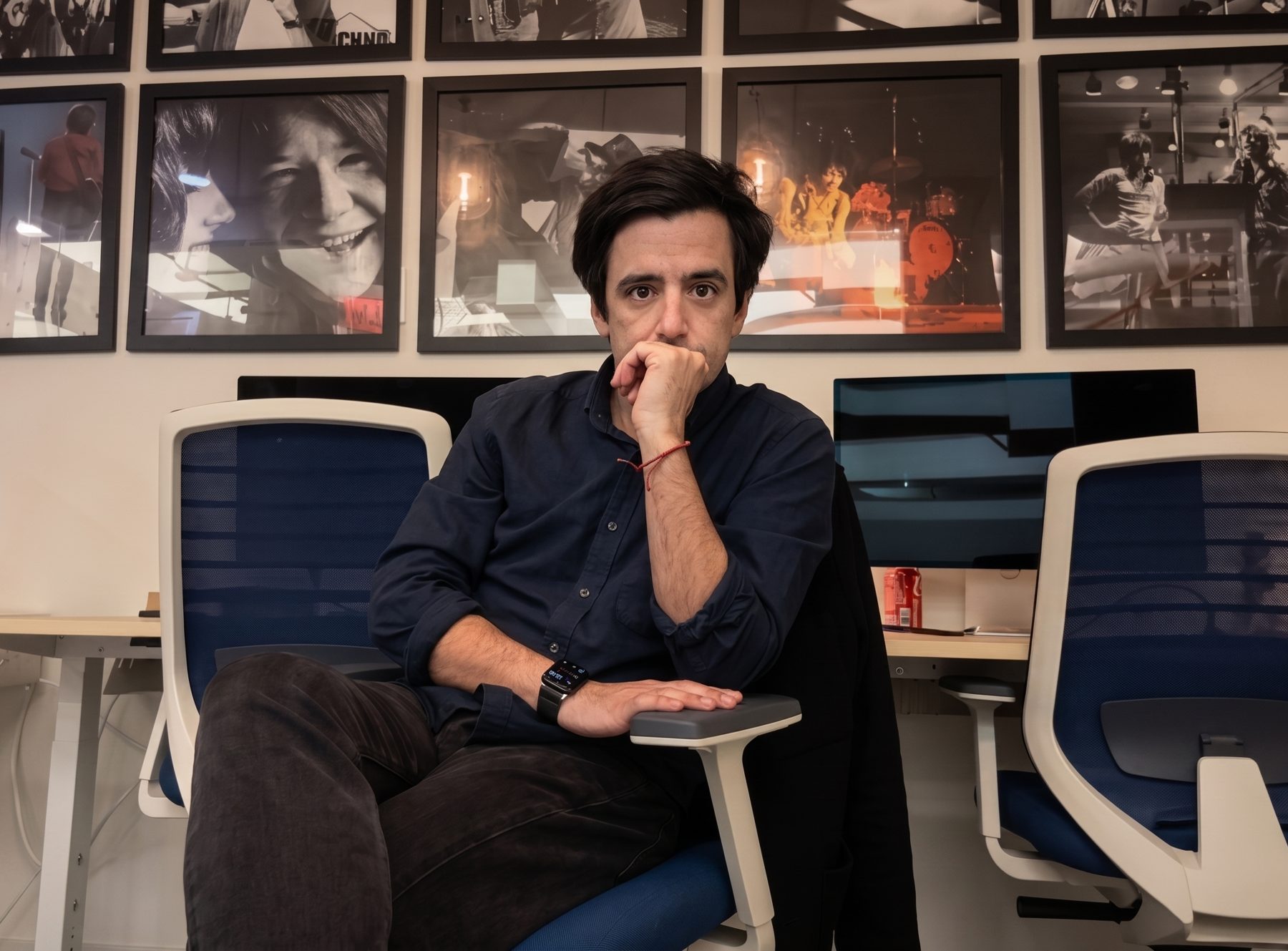 Rod Larrain in his New York studio